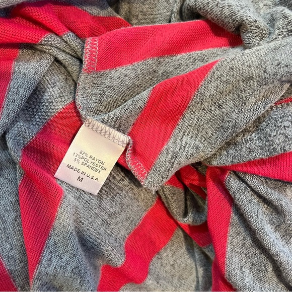 MOD LUSIVE cardigan gray pink open front pockets size medium - Picture 8 of 8